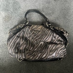 Striped Coach Bag. Never used!